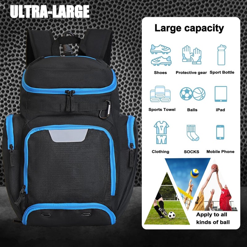 LARIPOP Basketball Backpack Large Sports Bag, Gym Bag with Ball Compartment and Shoe Compartment to Store Sports Shoes Water Bottles Laptops and Daily Necessities, Widely Used in Basketball, Soccer - Image 4